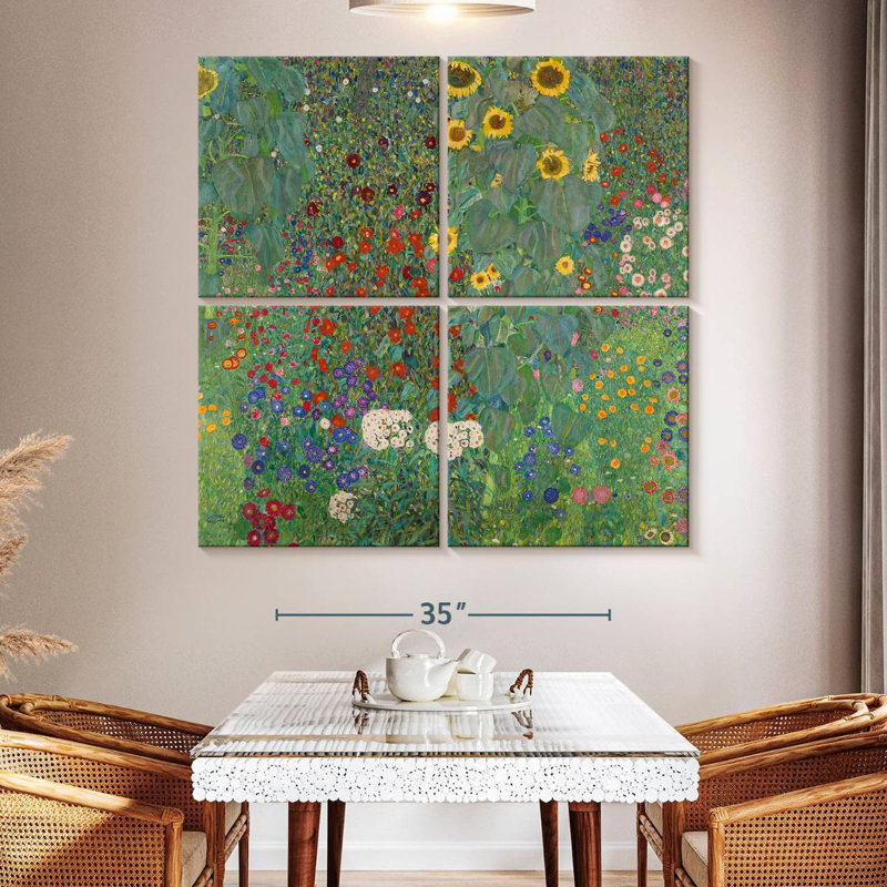 Harnek Farm Garden avec tournesols 1907