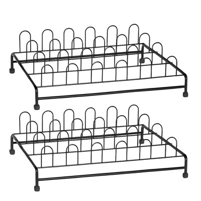 Rangement pour chaussures sous le lit, étagère à chaussures roulante sous le lit avec roulettes, range-chaussures sous le lit avec structure en métal