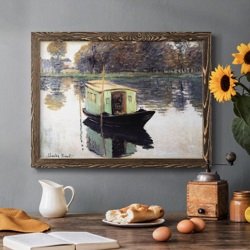 " The Studio Boat, 1874 ", Walnut, 22" H x 32" W