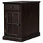 Table d'appoint antique avec tiroir et porte-gobelets avec compartiment de rangement