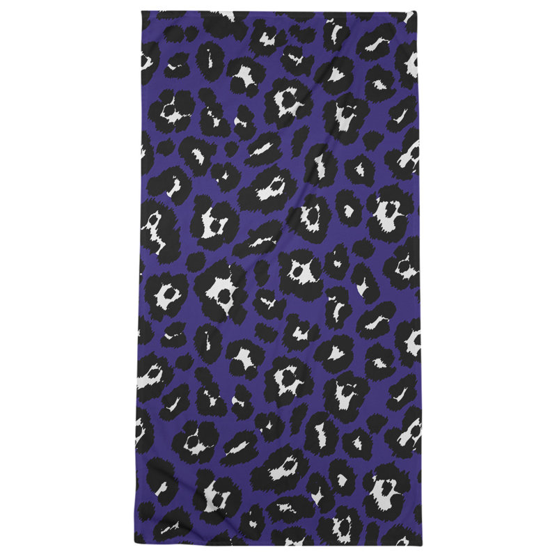 Lucida Bath Towel, Polyester/Cotton Blend, Purple/White/Black