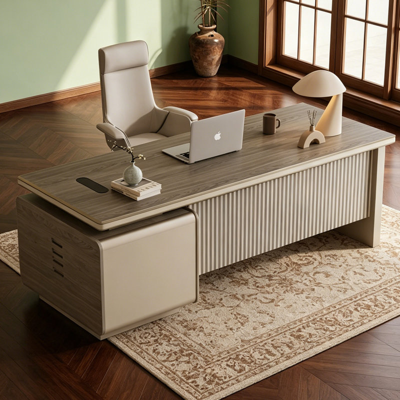 Bureau simple et luxueux, H 29,53 po x l 70,87 po x P 31,5 po