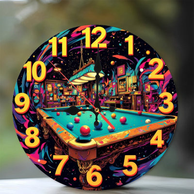 billiard clock pool table design