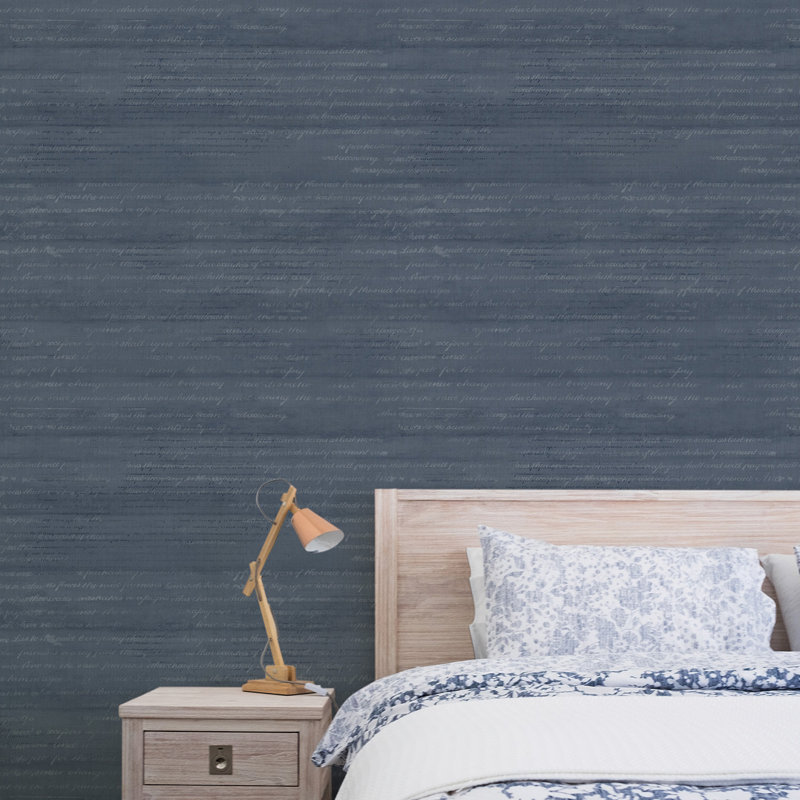 Boutte 10m x 53cm Matte Wallpaper Roll, Blue