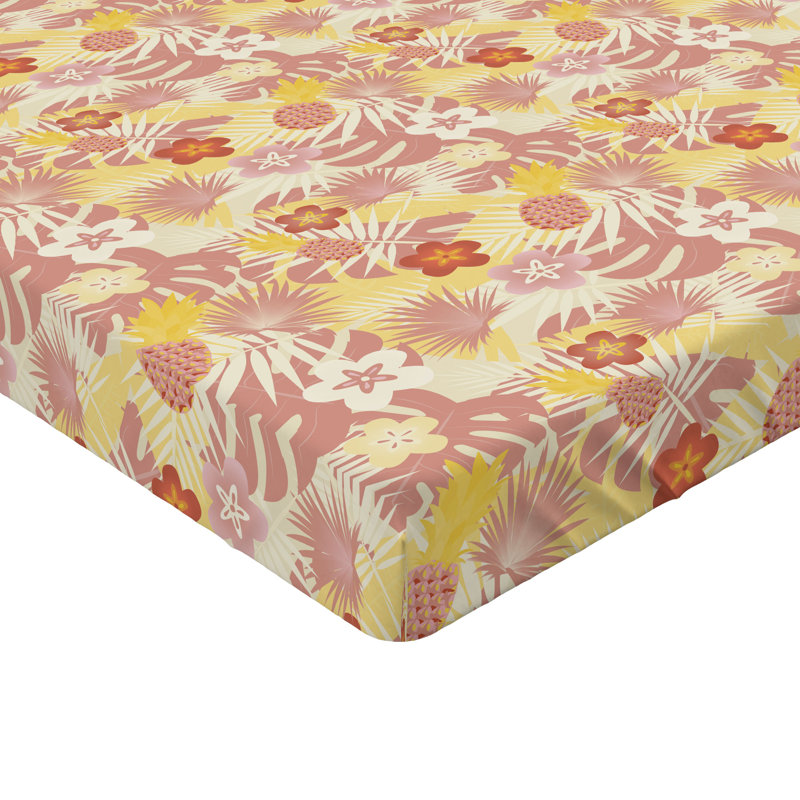 Ensemble de 2 draps-housse dégradés Ambesonne bleu sarcelle très clair bleu pâle et blanc, Rose séchée, moutarde / floral