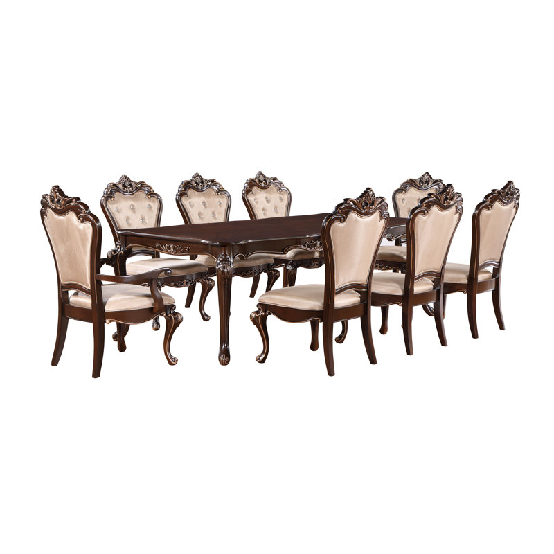 Ensemble de salle à manger Constantine, 9 pièces : table, 8 chaises