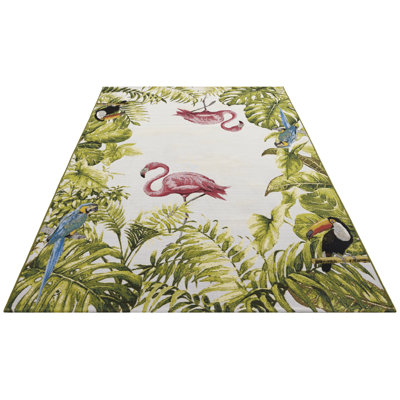 Birds Green/Ivory Indoor/Outdoor Rug