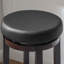 Tabouret rembourré pivotant avec structure en bois massif Baylis-44944666-19293858