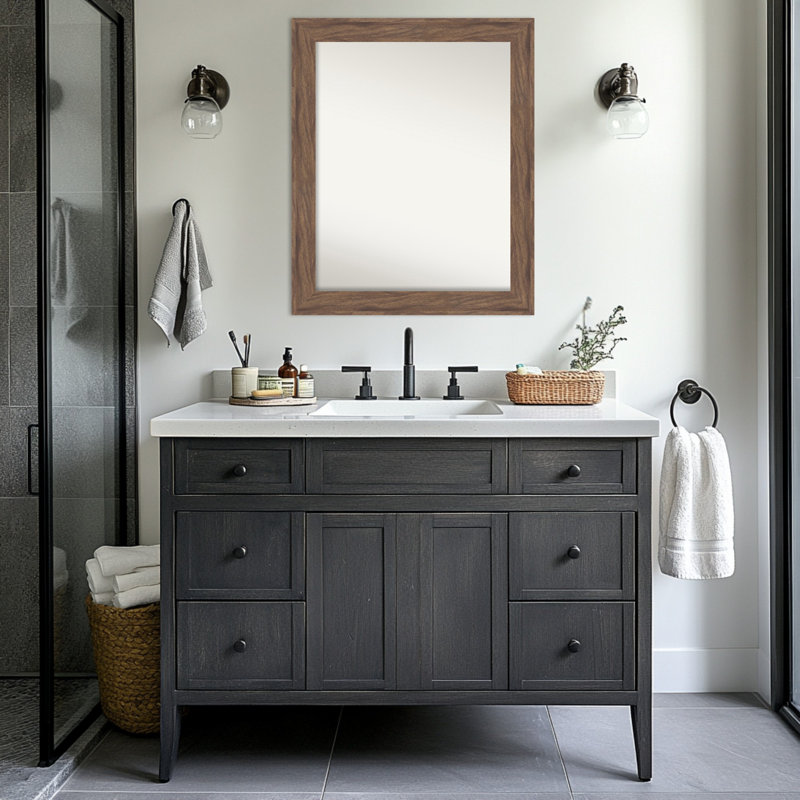 Miroir mural de salle de bain pia, 26,75 po x 32,75 po