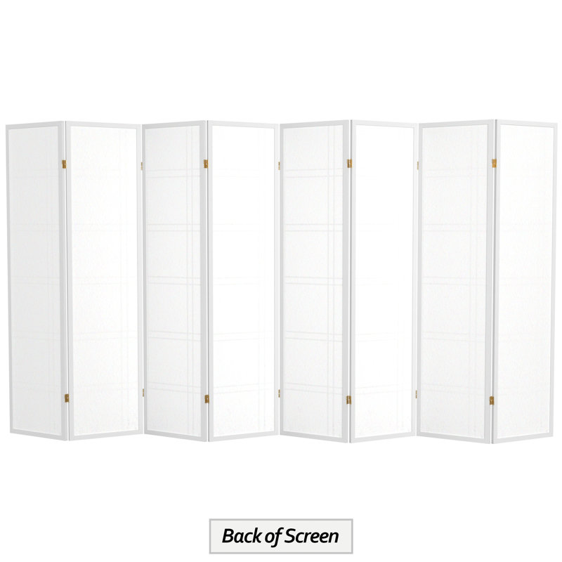 Cloison en papier de riz pliable Keitez, Blanc, 8