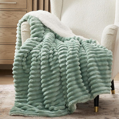 Couverture en polaire pour lit simple / simple TG Bedsure - Jeté chaud pour lit et canapé-lit - Vert