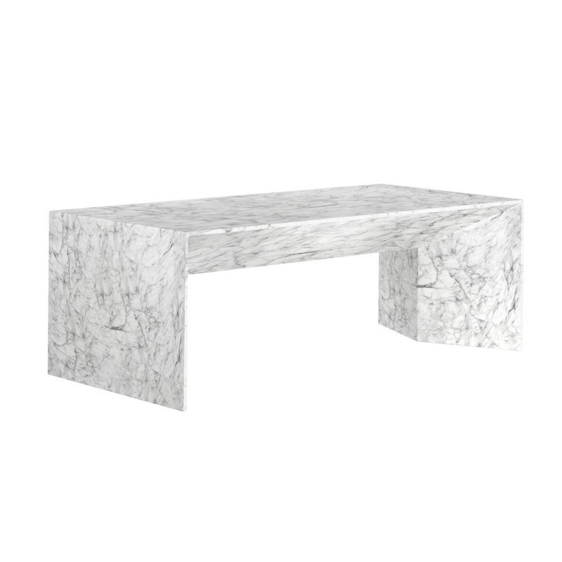Nomad Coffee Table, White Marble