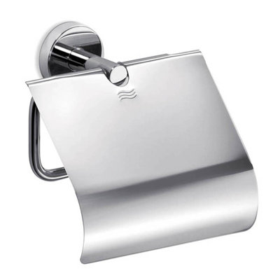 Porte-papier hygiénique à fixation murale avec couvercle Gealuna