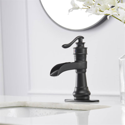 Single-Hole Single-handle Bathroom Faucet with Drain Assembly