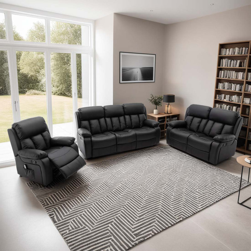 Reclining Living Room Sets, Black