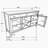 Brown and White 2-door Dining Sideboard