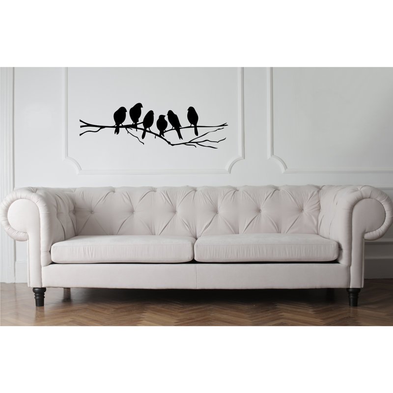 Bird Tree Branch Vinyl Wall Decal Elegant Nature-Inspired Home Decor Sticker Removable & Easy to Apply Stylish Wall Art for Living Room Bedroom or Office Durable Vinyl Mural for a Serene Atmosphere