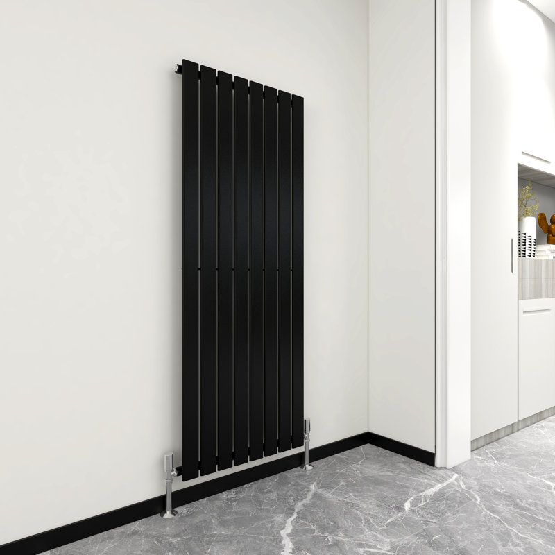 Aarvik Designer Radiator, Black, 1600cm H x 544cm W