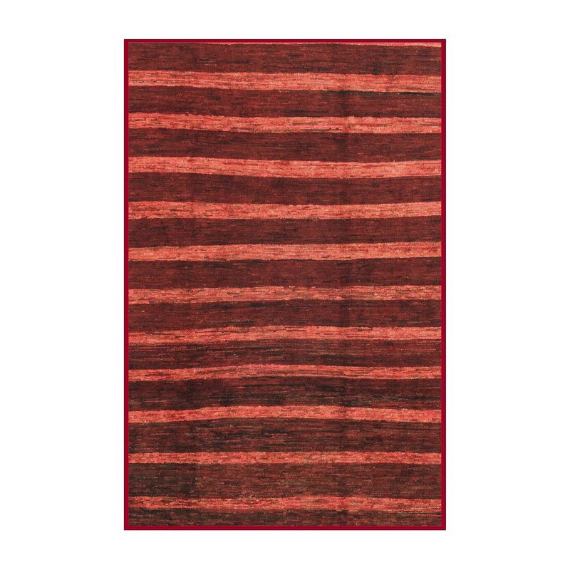 Tapis décoratif multicolore à motif abstrait, Rectangle 5 pi x 7 pi