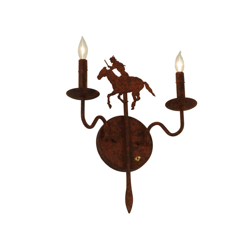 Lampe murale bougie pour 2 lumières de l’exécution de courage Zayas