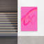 Twisting Pink Rhythm Abstract Bold Colorful Lilac Wall Art Print-1806504435