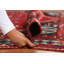 Tapis traditionnel rouge à motif géométrique 5 x 9