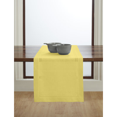 Double Hemstitch - 100% Pure Linen Table Runner