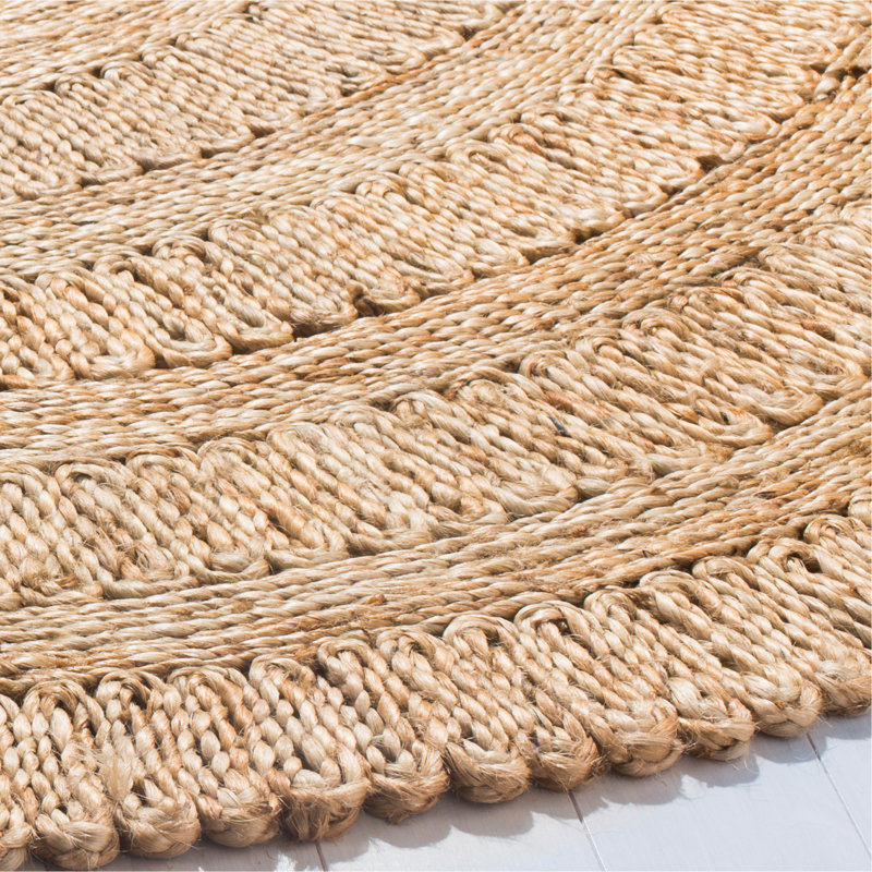 Tapis en jute tissé à la main Wilmslow, Rond 5 pi