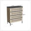 Cannelé, armoire de rangement à 4 tiroirs, armoire autoportante, rangement pour vêtements de chambre à coucher, grande capacité, minimaliste moderne