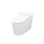 Toilette blanche intelligente avec buse autonettoyante, siège chauffant, nuit, chasse d'eau à bouton latéral, ralentissement silencieux, fermeture en douceur, télécommande automatique à 3 températures réglables, options de chauffage, céramique