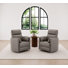 Fauteuil inclinable pivotant de 40 po en cuir véritable Bre