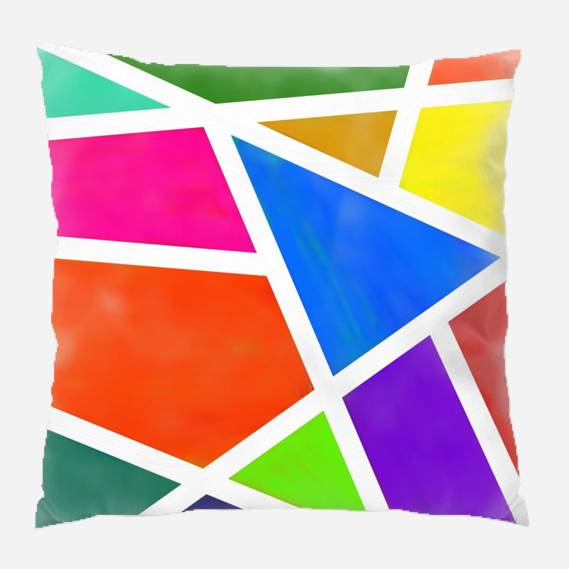 Abstract Microsuede Reversible Throw Pillow