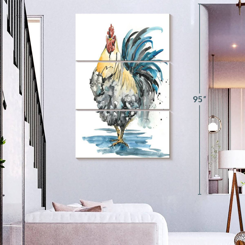 Brampt Rooster Splash II, H 74 po x l 48 po