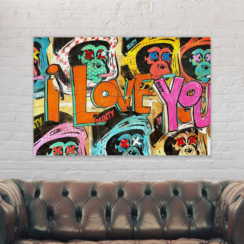 I Love You - Wrapped Canvas Print, 21cm H x 31cm W x 4cm D