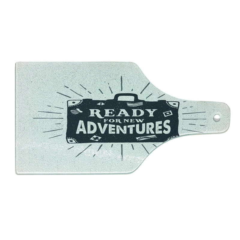 Planche à découper en verre trempé Ambesonne Adventure Ready for the Journey Indigo