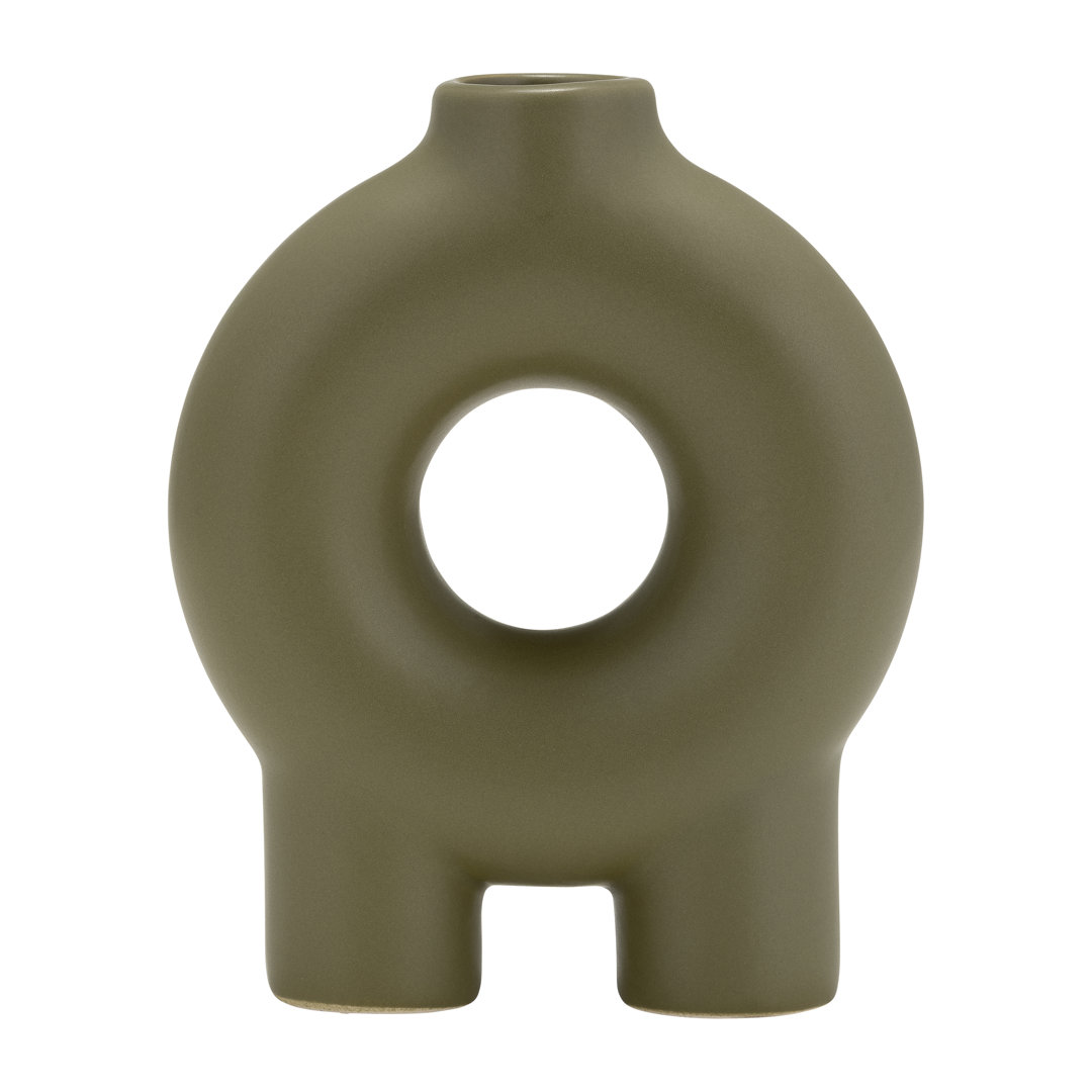 Corsetti Modern Ceramic Stoneware Vase with Sculptural Geometric Design Birch Lane™ 