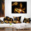 Abstrait fractal doré - Coussin imprimé abstrait-30745945-30745948
