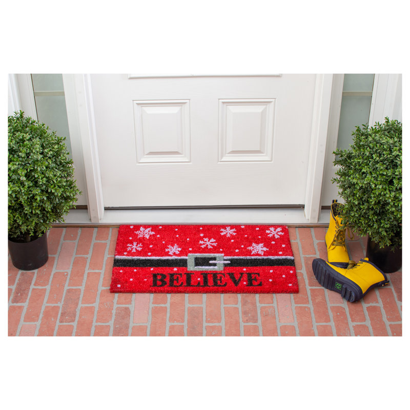 Tapis de porte d'extérieur antidérapant Believe, 1 pi 5 po x 2 pi 5 po