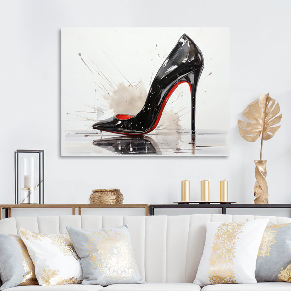 House of Hampton® Fashion High Heels Sleek Silhouette I On Canvas Print ...