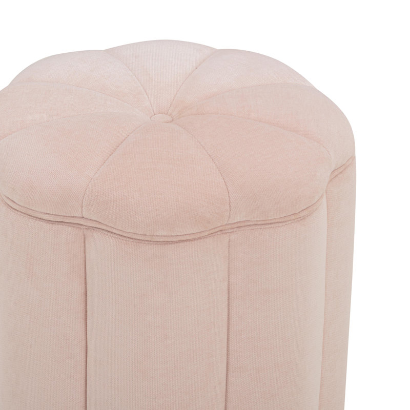 Repose-pieds avec rangement Fleur Rose, Rose clair