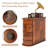 Solid Wood End Table with 2 Storage Drawers, No Assembly Required-194745022