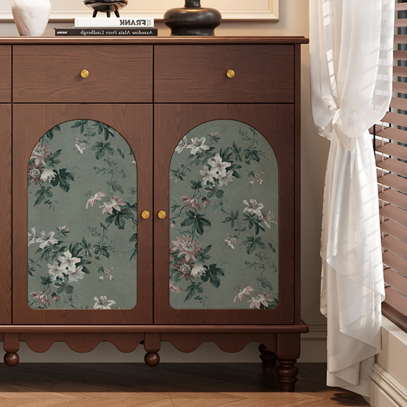 Armoire d'entrée en bois massif avec tiroirs