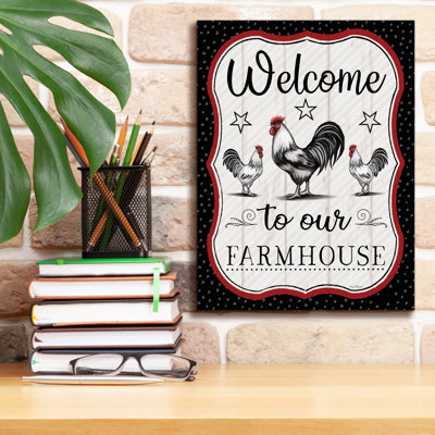 «Welcome To Our Farmhouse» par Elizabeth Tyndall, art mural sur toile