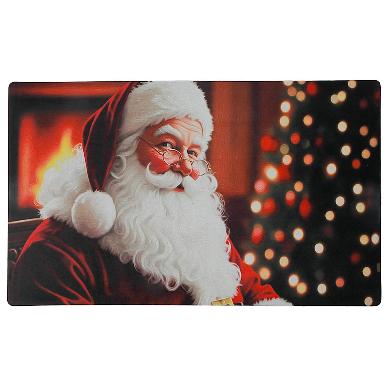 Tapis imprimé en caoutchouc (Père Noël)
