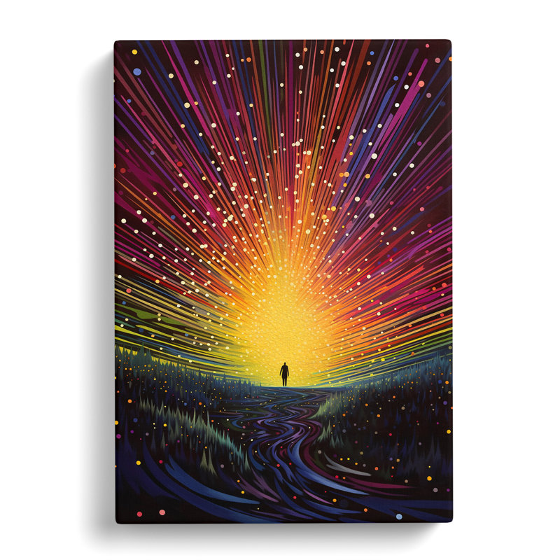 Shooting Star Colour Field - Wrapped Canvas, 50cm H x 35cm W x 3cm D