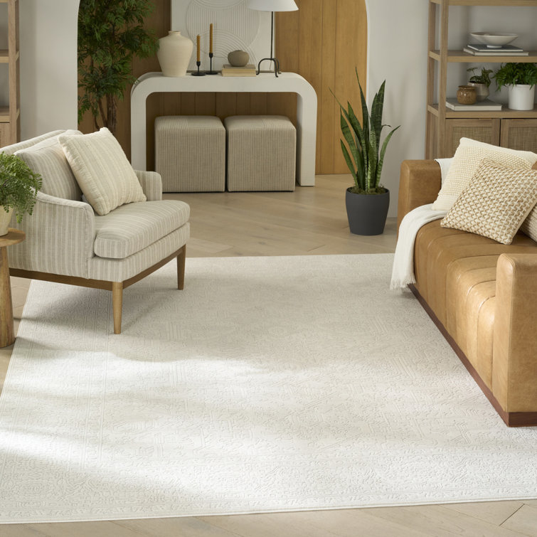 Tapis ivoire gris clair Nourison Grace