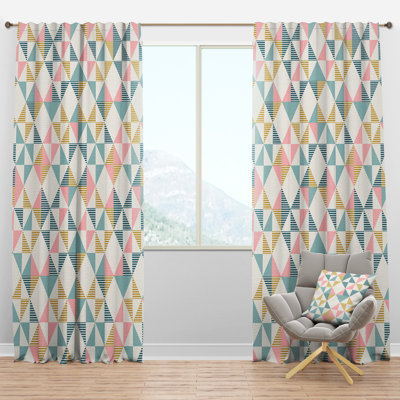 Diamond Retro II - Mid-Century Velvet Curtain - Room darkening - 1 panel