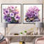 Ensemble de 2 décorations murales mauves pétunias mauves-102579880-102579879
