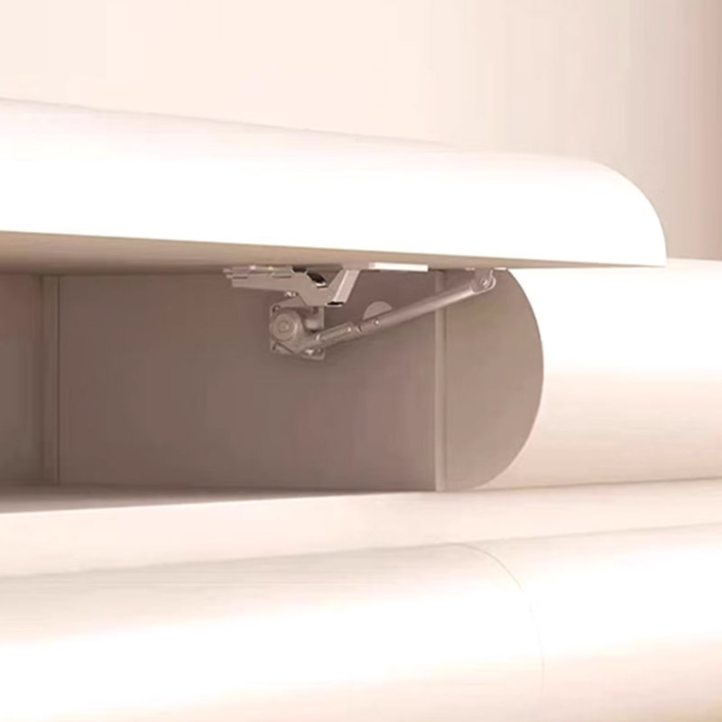 Meuble télé moderne en bois massif de style minimaliste, 86.61"