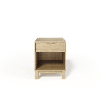 Table de chevet en bois massif à 1 tiroir Oslo